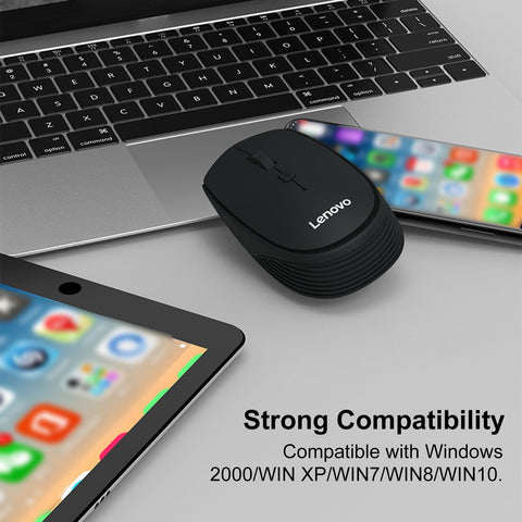Lenovo M202 2.4GHz Wireless Mouse Optical Mouse Office Business Mice with USB Receiver for PC Laptop Computer