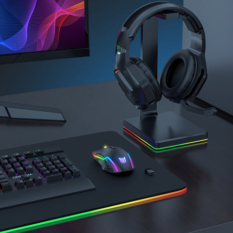 ONIKUMA CW905 2.4G Wireless Gaming Mouse RGB Backlit E-sports Mouse Optical Computer Mice 5 Adjustable DPI with 7 Programmable Buttons for Laptop Desktop PC Computer